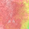 Mapa topográfico Forest County, altitud, relieve