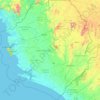 Mapa topográfico Sierra Leona, altitud, relieve