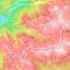 Mapa topográfico Escaldes-Engordany, altitud, relieve