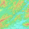 Mapa topográfico Jiande, altitud, relieve