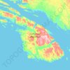 Mapa topográfico ᕿᑭᖅᑕᕐᔪᐊᖅ Big Island, altitud, relieve