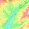Mapa topográfico Vacas Galindo, altitud, relieve