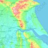 Mapa topográfico Humberside, altitud, relieve