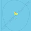 Mapa topográfico Isla Norfolk, altitud, relieve