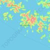 Mapa topográfico Londonderry Island, altitud, relieve