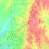Mapa topográfico Celina, altitud, relieve