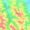 Mapa topográfico Lacaugne, altitud, relieve