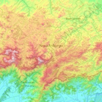 Mapa topográfico Neufreiburg, altitud, relieve