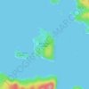 Mapa topográfico Big Corvette Island, altitud, relieve