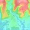 Mapa topográfico Brancourt-en-Laonnois, altitud, relieve