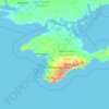 Mapa topográfico Autonome Republik Krim, altitud, relieve