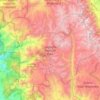 Mapa topográfico Sequoia National Park, altitud, relieve