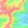 Mapa topográfico Área Verde Arborea Larga Protegida de Caracas, altitud, relieve