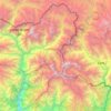 Mapa topográfico Ganesh Himal, altitud, relieve