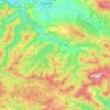Mapa topográfico Čierny Balog, altitud, relieve
