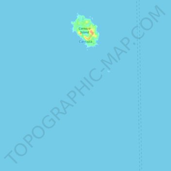Mapa topográfico Carnaza, altitud, relieve