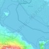 Mapa topográfico Bahía de La Unión, altitud, relieve