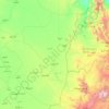 Mapa topográfico የአትባራ ወንዝ نهر عطبرة, altitud, relieve