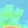Mapa topográfico Plounéour-Brignogan-Plages, altitud, relieve