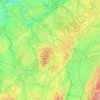 Mapa topográfico Burgund, altitud, relieve
