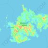 Mapa topográfico Dumaran Island, altitud, relieve