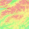 Mapa topográfico Kalar, altitud, relieve