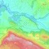 Mapa topográfico Sicignano degli Alburni, altitud, relieve