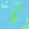 Mapa topográfico Big Major Cay, altitud, relieve