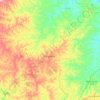 Mapa topográfico Aquidabã, altitud, relieve