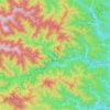Mapa topográfico Okutama, altitud, relieve