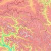 Mapa topográfico Hunza, altitud, relieve