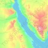 Mapa topográfico Gulf of Suez, altitud, relieve