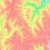 Mapa topográfico Margos, altitud, relieve