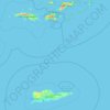 Mapa topográfico Amerikanische Jungferninseln, altitud, relieve