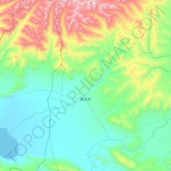 Mapa topográfico Chig, altitud, relieve