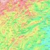 Mapa topográfico Zhangjiajie City, altitud, relieve