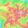 Mapa topográfico Prades, altitud, relieve