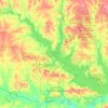 Mapa topográfico Sam Rayburn Reservoir, altitud, relieve