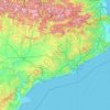 Mapa topográfico Català com a llengua pròpia a Catalunya, altitud, relieve