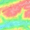 Mapa topográfico Gronard, altitud, relieve