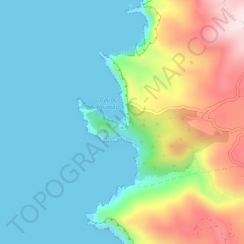 Mapa topográfico Ναυάγιο, altitud, relieve