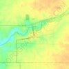 Mapa topográfico Waveland, altitud, relieve