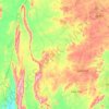 Mapa topográfico Ekiti West, altitud, relieve