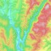 Mapa topográfico Băile Herculane, altitud, relieve