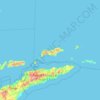 Mapa topográfico Maluku Barat Daya, altitud, relieve