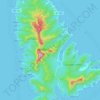 Mapa topográfico Taputapuatea, altitud, relieve