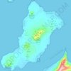 Mapa topográfico La Graciosa, altitud, relieve