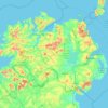 Mapa topográfico Nordirland, altitud, relieve