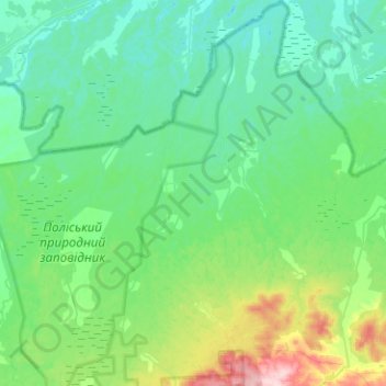 Mapa topográfico Le selsovet de Bihoun', altitud, relieve