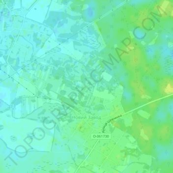 Mapa topográfico Новый Завод, altitud, relieve